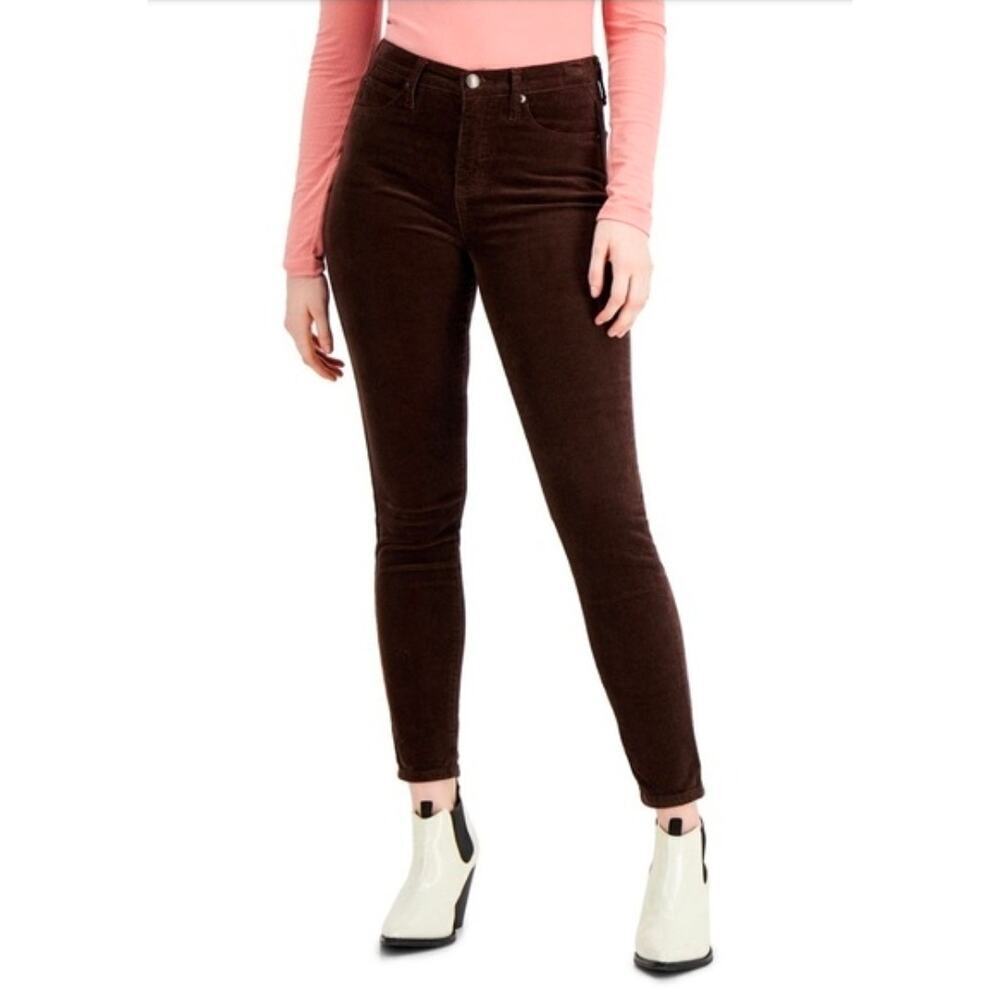 Oat New York chocolate brown corduroy pants size 25 Academia Indie Hippie office